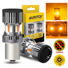 AUXITO Upgraded 1156PY BAU15S 7507 Amber Yellow Turn Signal LED Bulb 2200K Light