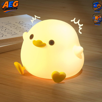 LED Nachtlicht Silikon Dimmbar Touch USB Kawaii DoDo Duck für Kinderzimmer