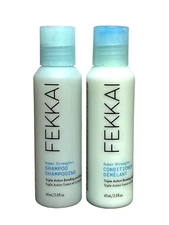 2pc FEKKAI SUPER STRENGTH SHAMPOO & CONDITIONER 2.0oz / 60ml ea. NEW