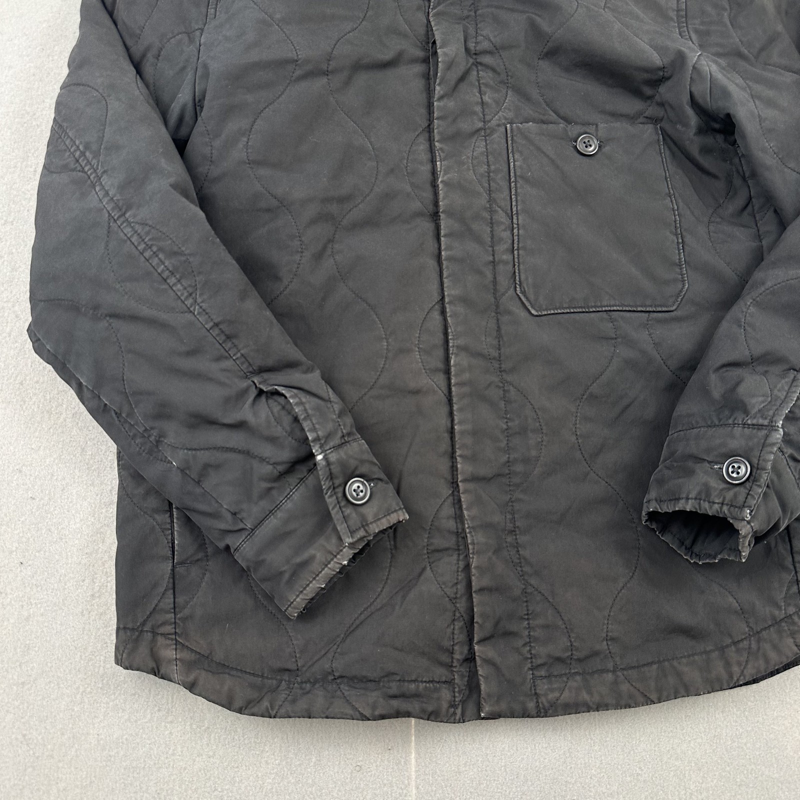 Everlane Coat Men Small Black Solid Button Up Jac… - image 4