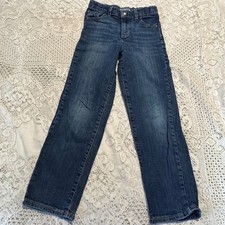 SONOMA Relaxed Fit Jeans Kids Size 7 Regular Blue Denim adjustable dark wash