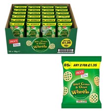 Jacks Sour Cream & Onion Wheels 55g Crunchy Snack Classic Flavoured Corn Wheels