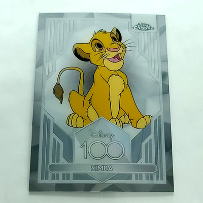 2023 Topps Chrome Disney 100 Simba Lion King Silver Shiny Base Trading Card #65