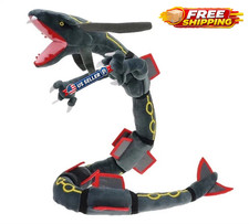 Anime Black Shiny Rayquaza 30" Plush Toy Dragon Stuffed Animal Doll Gift
