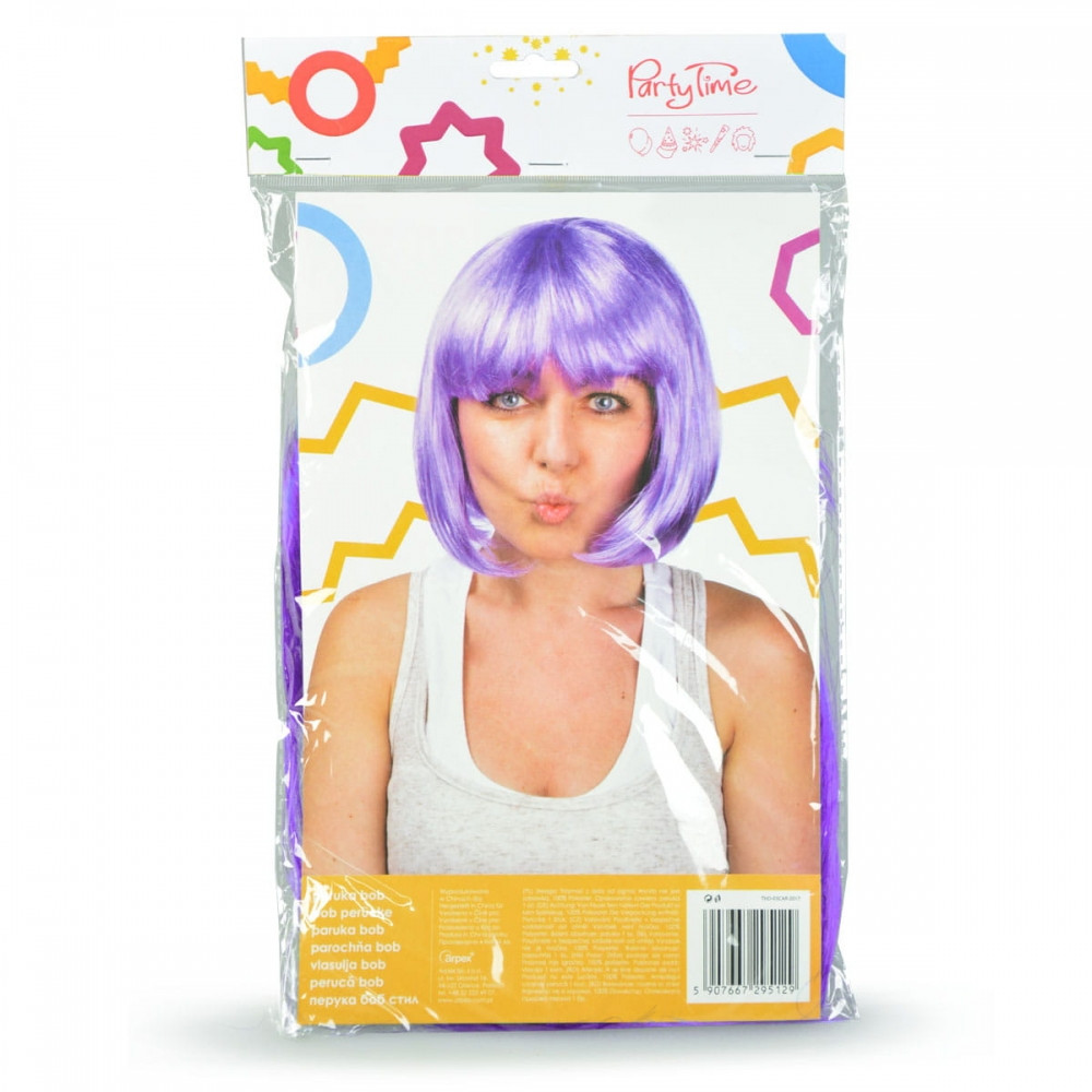 5902934231282 Оздоба карнавалова, перука, вечеринка Боба фиолет, АРПЕКС LA1282FIOL, АРП