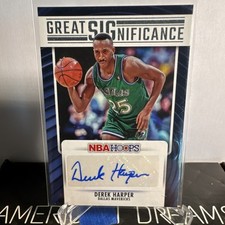 Panini 2023-24 Hoops Great Significance Derek Harper Mavericks Autograph