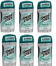 Speed Stick by Mennen Deodorant, Regular 3 oz (6 PACK)