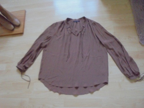 LUISA CERANO lässige Langarm Seide Tunika Bluse, mauvè braun, Gr.38-40-42 M/L - Bild 6 von 10