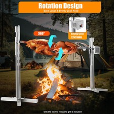 53" Large Spit Roaster Rotisserie Chicken Electric BBQ Grill Pig Lamb Roast