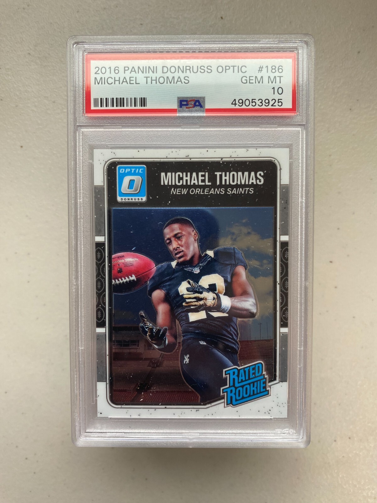 2016 PANINI DONRUSS OPTIC Michael Thomas #186 Saints Rated Rookie PSA 10