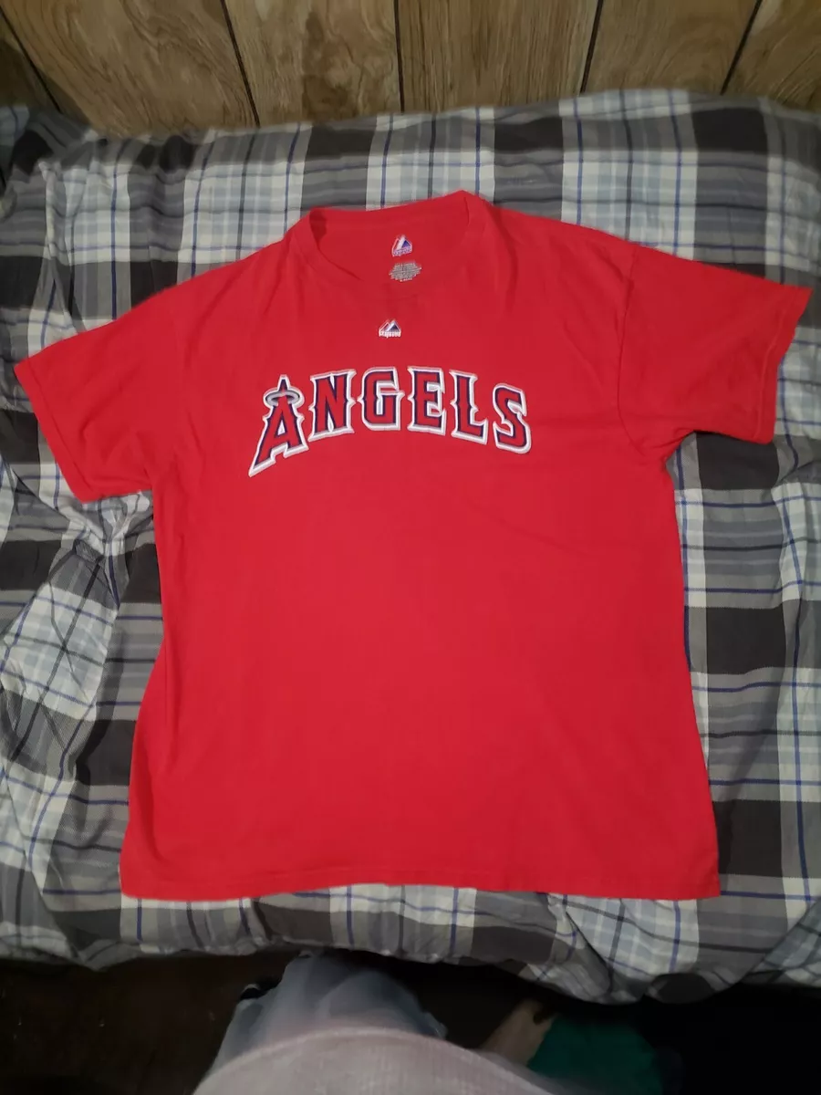 Los Angeles Angels T-Shirt Men Size XL Red Majestic Short Sleeve MLB  Baseball