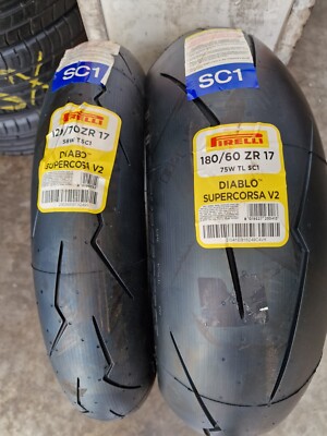 Coppia 120/70 ZR17 58W SC1 180/60 ZR17 75W SC1 PIRELLI SUPERCORSA
