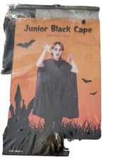 Junior black cape - boys - 42" with red collar - HALLOWEEN NIP
