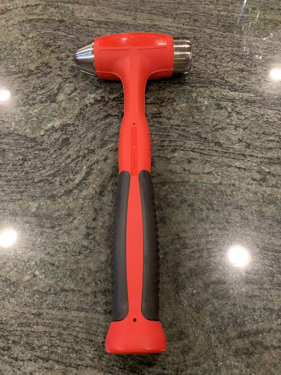 Snap On hbbd32 32 oz ball pee3n soft grip dead blow hammer red new