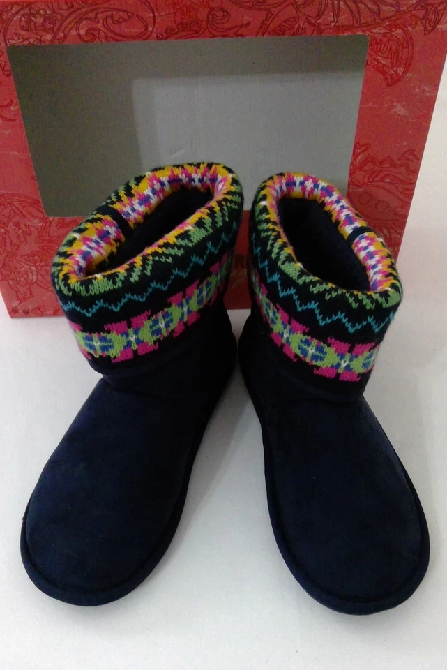 Zapatillas botines AMERICAN RAG BUNNY azules acolchadas forradas plegables para mujer talla 5 Foto 4 de 4