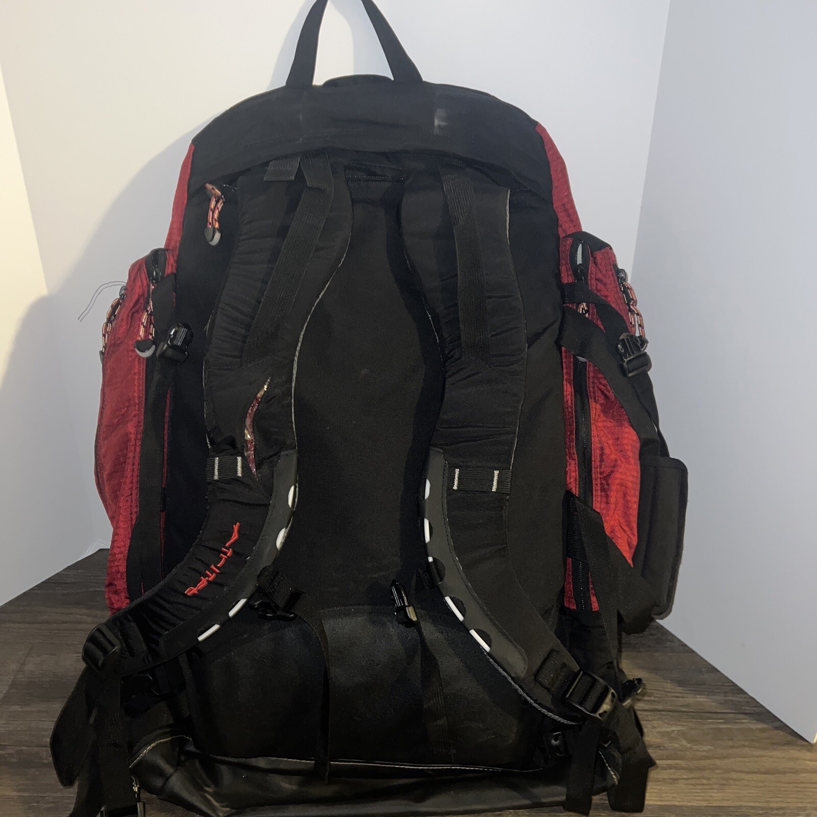 Vintage Jansport Airlift Backpack Duffel Carryon Red Black Rare Travel