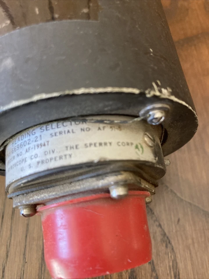 Selector de lectura giroscopio de aviación Sperry No. Piezas de aviones vintage 669602-USA Foto 4 de 4
