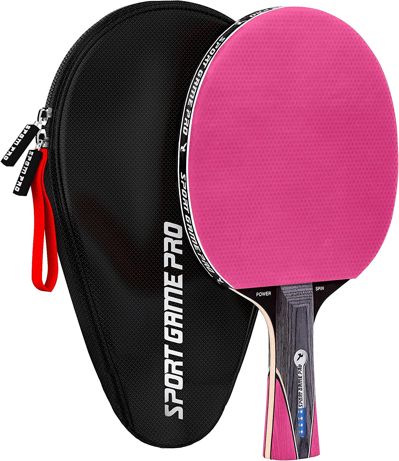 Ping Pong Paddle with Killer Spin + Case for Free - Professional Table Tennis Ra
