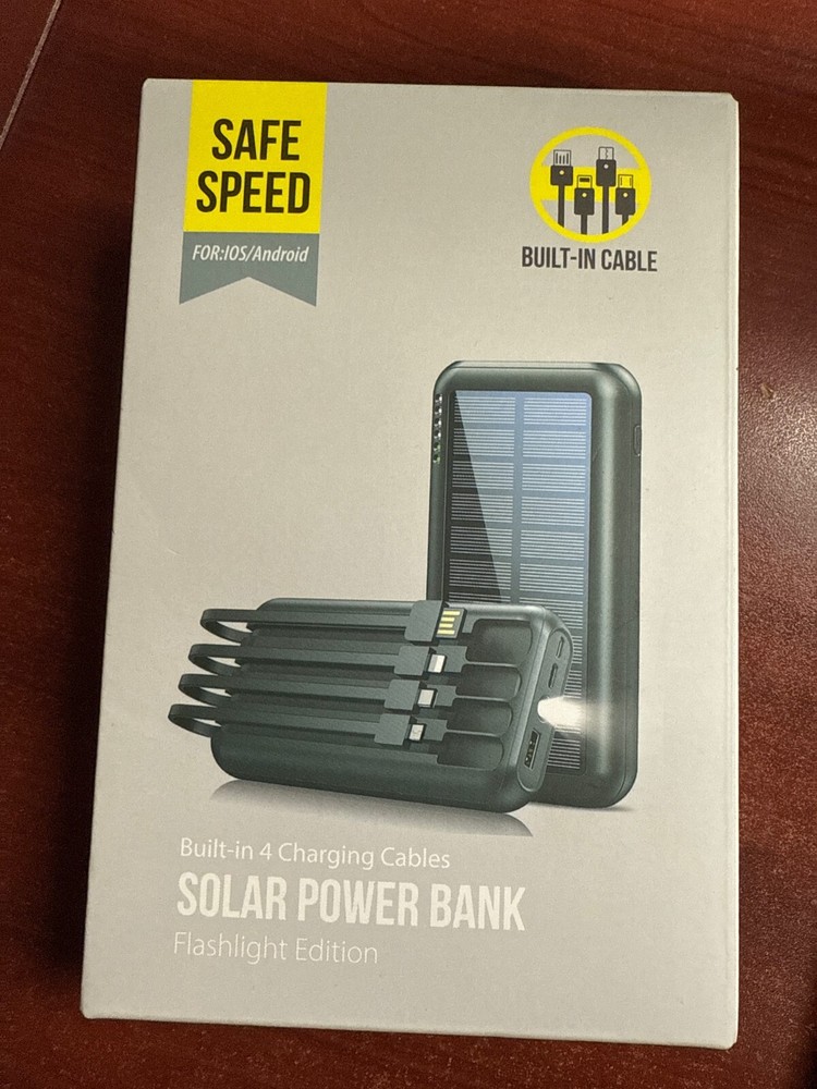 UYAYOHU Power Bank, Solar 40000mAh, Built in Flashlight