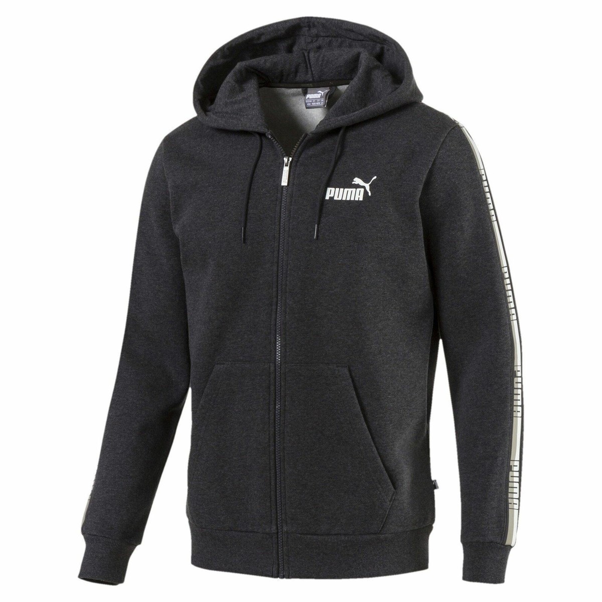 852417-07] Mens Puma Tape Full Zip Hoody | eBay