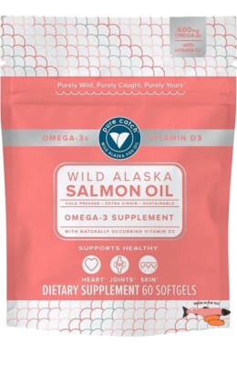 Trident Pure Catch Wild Alaska Salmon Oil Supplement - (60 Count Soft Gels)