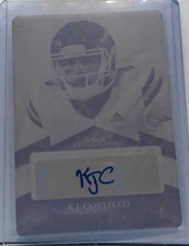 2021 LEAF ULTIMATE DARAFT KJ COSTELLO ROOKIE AUTO 1/1 MAGENTA PRINTING PLATE