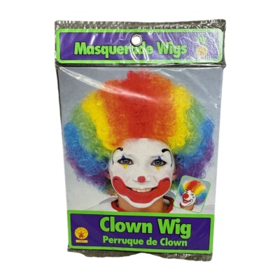Rubies Rainbow Hair Clown Wig Adult One Size Fits All Halloween Costume New