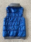 NWOT NEW PUFFER Jacket Vest Blue Gray Warm S SM Small — photo 3