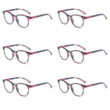 6 Pairs Womens Ladies Blue Light Blocking Reading Glasses Spring Hinge Readers