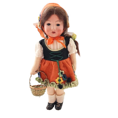 Antique Gekleidete Puppe Doll Bisque Made in Germany Factory Original 1911