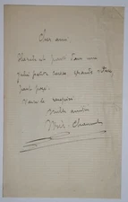 Chaumet William - Signed Autograph Letter, Herod