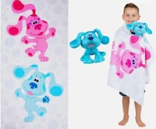 Blues Clues Kids Bath Pool Beach Towel and Mesh Scrubby Toy Loofa 2 Piece Set