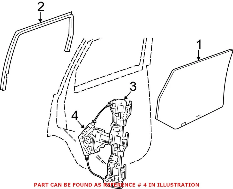 Motor de ventana eléctrica derecha pasajero trasero Mopar original OEM para Dodge Durango Foto 2 de 2