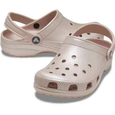 Crocs Big Kids Classic Pink Shimmer Clogs (209336-6TY)