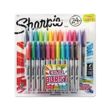 Sharpie Color Burst 24 Count Fine Markers Bright Colors Limited Edition