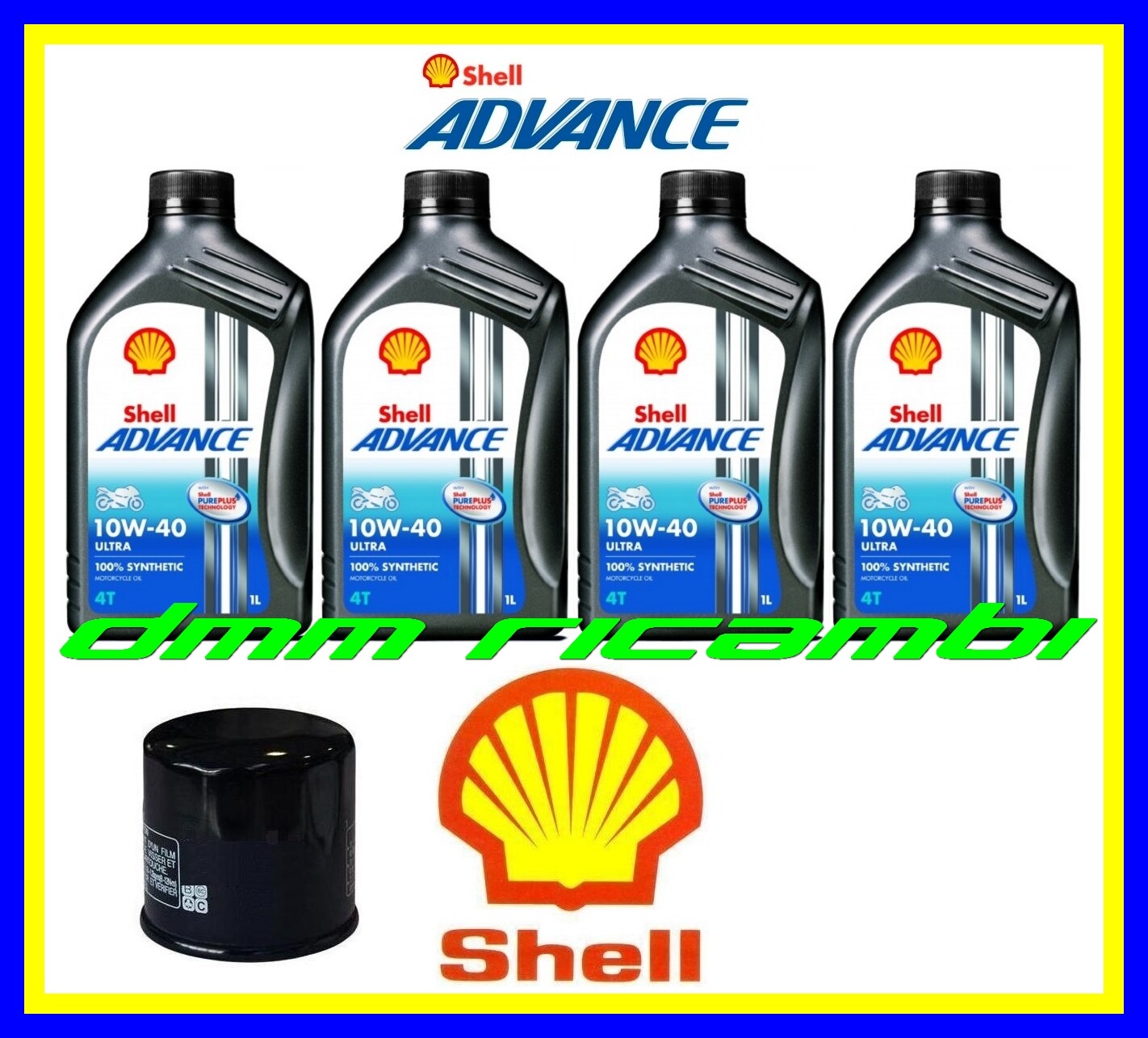 Kit Tagliando DUCATI MONSTER S4 916 03 + Filtro Olio SHELL ULTRA 4 10W40 2003