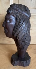 Figur Indianer Frau Holz Höhe 23cm