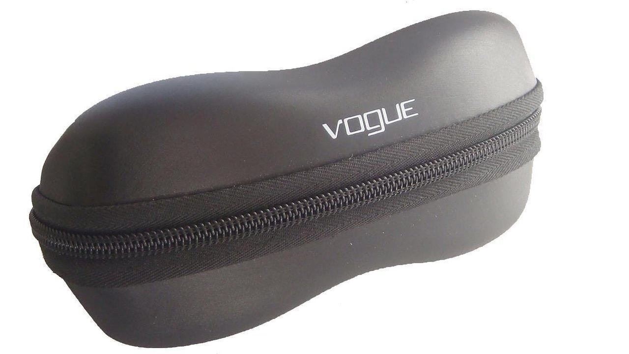 Auténtico estuche para gafas/gafas de sol semi-duro Vogue talla mediana-grande negro