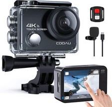 COOAU 4K20MP Action Cam Touchscreen WiFi Spor...