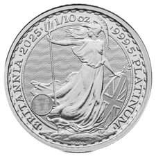2025 GB 1/10 oz .9995 Fine Platinum Britannia Coin King Charles III Effigy BU