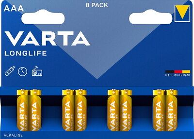 24 Varta 4103 Longlife AAA / Micro Alkaline Batterien im 8er Blister