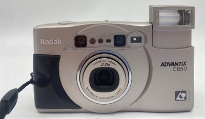 KODAK ADVANTiX C650 ZOOM APS POINT & SHOOT FILM CAMERA W/ MANUAL - TESTED