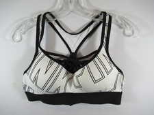 Victoria's Secret PINK Ultimate Sports Bra Medium Black/White Wireless Racerback