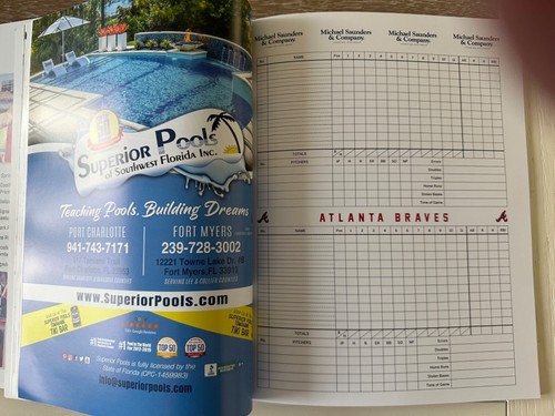 2024 Atlanta Braves Spring Training Program & Schedule Hank Aaron Warren Spahn - Picture 15 of 21