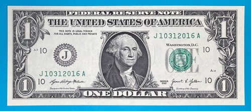 October 31, 2016 : J 10312016 A BIRTHDAY NOTE $1 One Dollar Bill *UNC* - Picture 2 of 3
