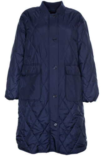 s Oliver cappotto trapuntato giacca reversibile giacca outdoor donna foderata blu marrone - Foto 1 di 11
