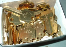 50 Star Key Blanks 5AR2 Arrow K2 K3 Clean Brass Parts Vintage USA Lock Hardware