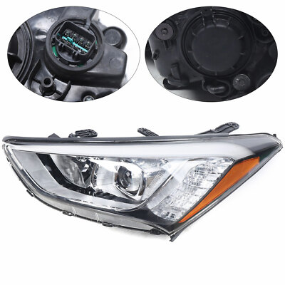 Halogen Projector Headlight Left Side Assembly Fits For Hyundai Santa Fe 2013-16