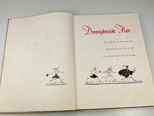 Vintage 1941 Donnybrook Fair Goucher College Baltimore Yearbook Hardcover Book - Picture 9 of 10