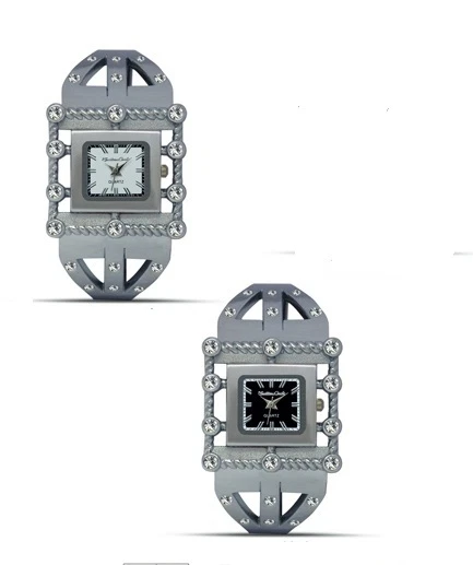 Silver cuff hot sale bracelet watch